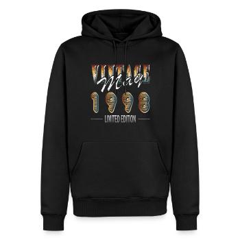Mai 1998 Année de naissance Mai 1998 Anniversaire - Sweat à capuche Premium bio Homme - noir - Devant - Nico (187cm)