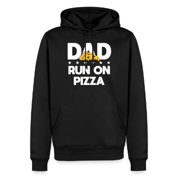 Papa Run On Pizza Lover Bester Papa Aller Zeiten - Männer Premium Bio Hoodie - Schwarz - Vorne - Nico (187cm)