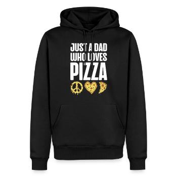 Nur Ein Vater, Der Den Vatertag Für Pizzaliebhaber - Männer Premium Bio Hoodie - Schwarz - Vorne - Nico (187cm)