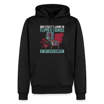Flipper-sammler-design Für Flipperspieler - Sweat à capuche Premium bio Homme - noir - Devant - Nico (187cm)