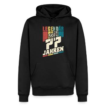 77. Geburtstag Legendär Seit 77 Jahren Legende 77 - Männer Premium Bio Hoodie - Schwarz - Vorne - Nico (187cm)