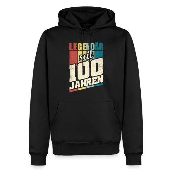 100. Geburtstag Legendär Seit 100 Jahren Hundert - Männer Premium Bio Hoodie - Schwarz - Vorne - Nico (187cm)