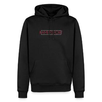 Kampfsport MMA Schriftzug - Männer Premium Bio Hoodie - Schwarz - Vorne - Nico (187cm)