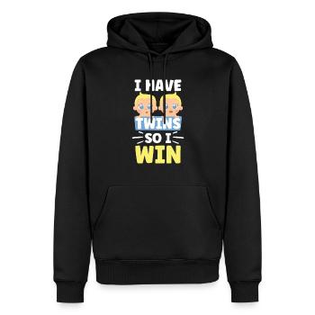 Ich Habe Zwillinge Also Gewinne Ich Zwilling - Männer Premium Bio Hoodie - Schwarz - Vorne - Nico (187cm)