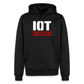 Internet Of Things IOT Programmierer Admin IT - Männer Premium Bio Hoodie - Schwarz - Vorne - Nico (187cm)