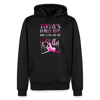 Ballet Danseuse Danse Ballerine - Sweat à capuche Premium bio Homme - noir - Devant - Nico (187cm)