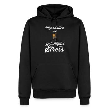 Wyandotten Huhn I Henne Ei Hahn Motiv für - Männer Premium Bio Hoodie - Schwarz - Vorne - Nico (187cm)