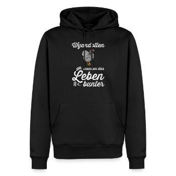 Wyandotten Huhn I Henne Ei Hahn Motiv für - Männer Premium Bio Hoodie - Schwarz - Vorne - Nico (187cm)