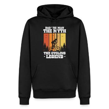 Papa Der Mann Der Mythos Die Radsportlegende Biker - Männer Premium Bio Hoodie - Schwarz - Vorne - Nico (187cm)