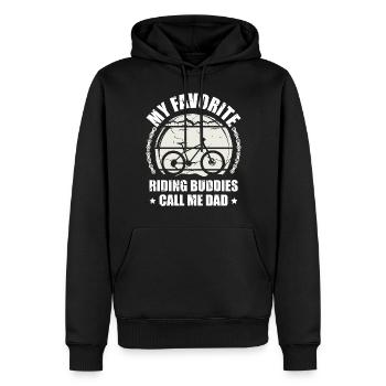 Meine Lieblingsreitfreunde Nennen Mich Papa - Männer Premium Bio Hoodie - Schwarz - Vorne - Nico (187cm)