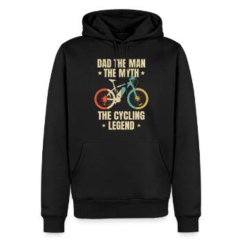 Papa Der Mann Der Mythos Die Radsportlegende Biker - Männer Premium Bio Hoodie - Schwarz - Vorne - Nico (187cm)