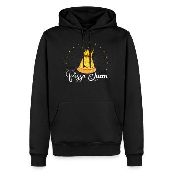 Pizza Queen Gâteaux de cuisine italienne Fromage Pizza - Sweat à capuche Premium bio Homme - noir - Devant - Nico (187cm)