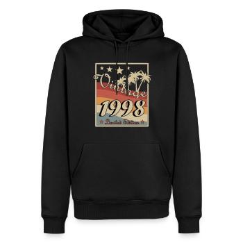 1998 - Année de construction 1998 - Année de construction 1998 - Sweat à capuche Premium bio Homme - noir - Devant - Nico (187cm)