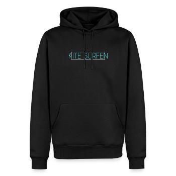 Kite surfing Schriftzug - Männer Premium Bio Hoodie - Schwarz - Vorne - Nico (187cm)