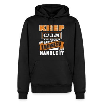 Engineer Let Engineer Handle It - Men’s Premium Organic Hoodie - black - Front - Nico (187cm)