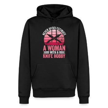 Messer Sammeln Frau Und Messer Sammlung - Männer Premium Bio Hoodie - Schwarz - Vorne - Nico (187cm)
