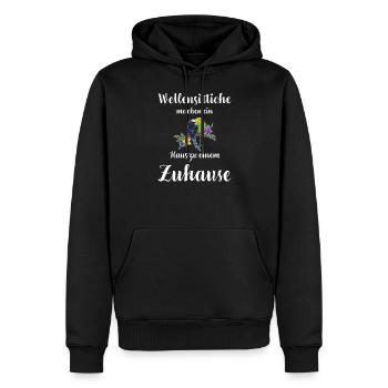 Wellensittich I Sittich Vogel Budgie Motiv für - Männer Premium Bio Hoodie - Schwarz - Vorne - Nico (187cm)