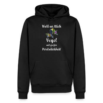 Wellensittich I Sittich Vogel Budgie Motiv für - Männer Premium Bio Hoodie - Schwarz - Vorne - Nico (187cm)