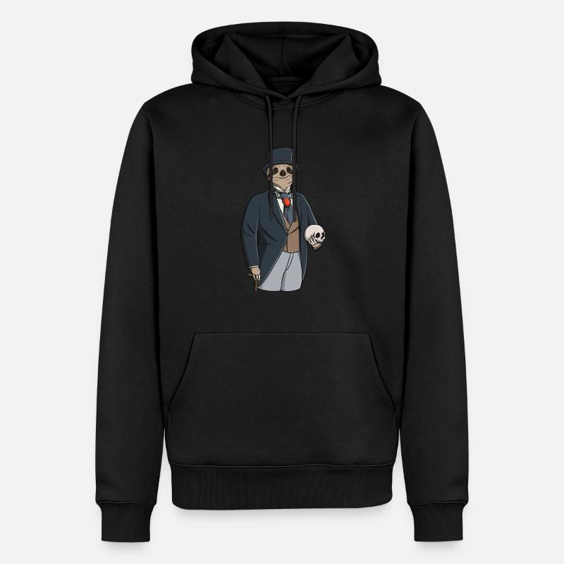 Emo Sloth Gothique Graphique - Sweat à capuche Premium bio Homme - noir