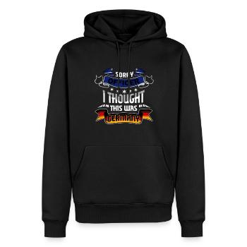 Tut mir leid, Offizier, ich dachte, das wäre ein - Männer Premium Bio Hoodie - Schwarz - Vorne - Nico (187cm)