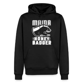 Honey Badger Mama Honey Badger - Men’s Premium Organic Hoodie - black - Front - Nico (187cm)