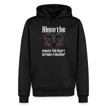 Satan Belzébuth Diable Gothique Pentagramme Mystique - Sweat à capuche Premium bio Homme - noir - Devant - Nico (187cm)
