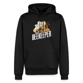 Apiculteurs Apiculteurs Apiculteurs Abeilles mellifères - Sweat à capuche Premium bio Homme - noir - Devant - Nico (187cm)