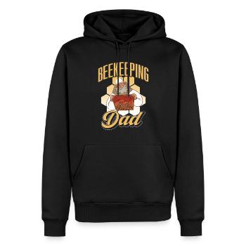 Apiculture, Papa, Apiculteurs, Apiculteurs, Abeille mellifère - Sweat à capuche Premium bio Homme - noir - Devant - Nico (187cm)