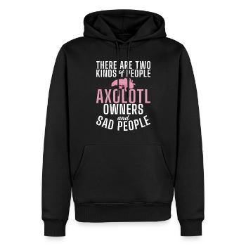 Axolotl Liebhaber Geschenke - Männer Premium Bio Hoodie - Schwarz - Vorne - Nico (187cm)