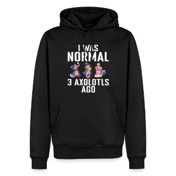 Axolotl Liebhaber Geschenke - Männer Premium Bio Hoodie - Schwarz - Vorne - Nico (187cm)