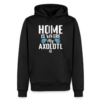 Axolotl Liebhaber Geschenke - Männer Premium Bio Hoodie - Schwarz - Vorne - Nico (187cm)