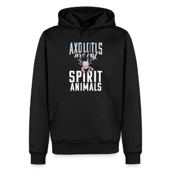 Axolotl Liebhaber Geschenke - Männer Premium Bio Hoodie - Schwarz - Vorne - Nico (187cm)