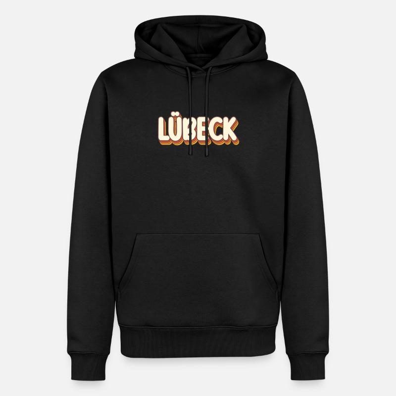 Lübeckerin Lübecker Lübeck - Männer Premium Bio Hoodie - Schwarz