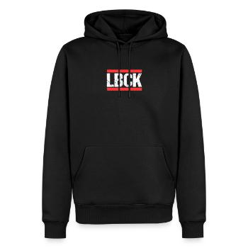 Lübeckerin Lübecker Lübeck - Männer Premium Bio Hoodie - Schwarz - Vorne - Nico (187cm)
