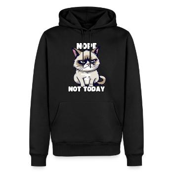 Lustige Grump Cat - Nope, Not Today - Sarkasmus - Männer Premium Bio Hoodie - Schwarz - Vorne - Nico (187cm)