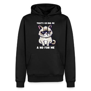 Grump Cat: That's going to Be A No For Me - Sarcasm - Men’s Premium Organic Hoodie - black - Front - Nico (187cm)
