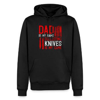 Jagdmesser Sammler Vater Und Messer Sammeln - Männer Premium Bio Hoodie - Schwarz - Vorne - Nico (187cm)