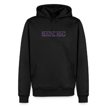 Beatboxing Schriftzug - Männer Premium Bio Hoodie - Schwarz - Vorne - Nico (187cm)