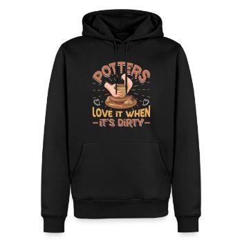 Ceramic Pottery Design - Men’s Premium Organic Hoodie - black - Front - Nico (187cm)