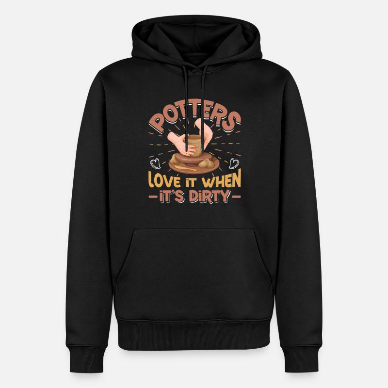 Ceramic Pottery Design - Männer Premium Bio Hoodie - Schwarz