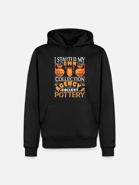 Ceramic Pottery Design - Men’s Premium Organic Hoodie - black