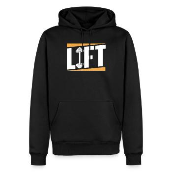 Lift Workout Gym Gewichtheber Gewichtheben - Männer Premium Bio Hoodie - Schwarz - Vorne - Nico (187cm)
