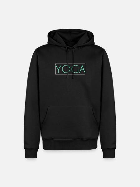 Yoga lettering - Men’s Premium Organic Hoodie - black