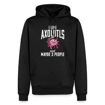 Axolotl Liebhaber Geschenke - Männer Premium Bio Hoodie - Schwarz - Vorne - Nico (187cm)