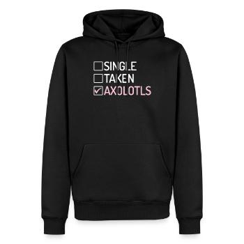 Axolotl Liebhaber Geschenke - Männer Premium Bio Hoodie - Schwarz - Vorne - Nico (187cm)