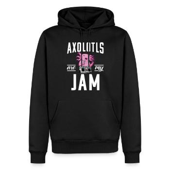Axolotl Liebhaber Geschenke - Männer Premium Bio Hoodie - Schwarz - Vorne - Nico (187cm)