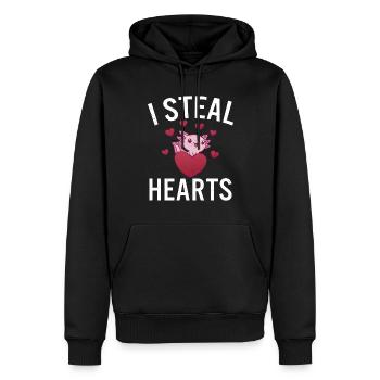 Axolotl Liebhaber Geschenke - Männer Premium Bio Hoodie - Schwarz - Vorne - Nico (187cm)