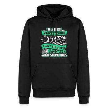 Nurse Practitioner Nurse Practitioner Can't Fix - Men’s Premium Organic Hoodie - black - Front - Nico (187cm)