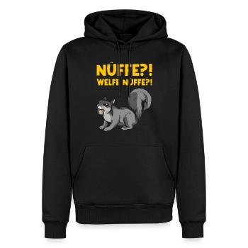 Nüffe Welfe Nüsse Nmuss Liebhaber Eichhörnchen - Männer Premium Bio Hoodie - Schwarz - Vorne - Nico (187cm)