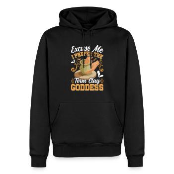 Ceramic Pottery Design - Men’s Premium Organic Hoodie - black - Front - Nico (187cm)